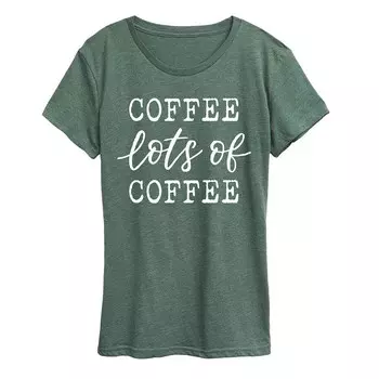 Женская футболка с рисунком Coffee Much Coffee Licensed Character, цвет Heather Green