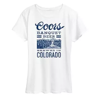 Женская футболка с рисунком Coors Banquet Beer Colorado Licensed Character, белый