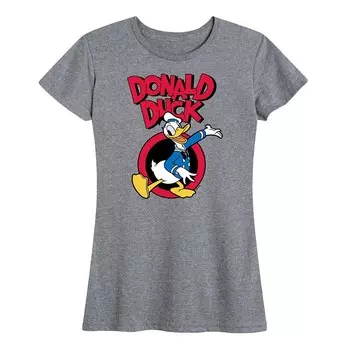 Женская футболка с рисунком Disney's Donald Duck, цвет Heather Gray
