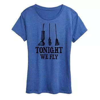 Женская футболка с рисунком Disney's Hocus Pocus Tonight We Fly Licensed Character, цвет Royal Blue