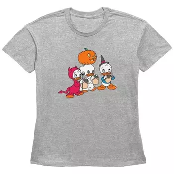 Женская футболка с рисунком Disney's Huey Dewey Louie Trick or Treating, цвет Heather Gray