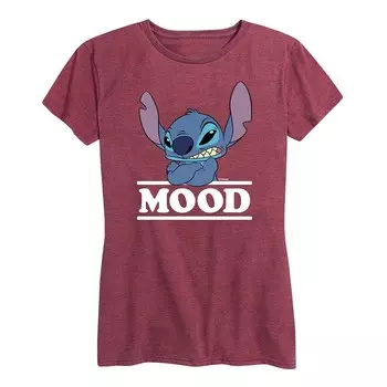 Женская футболка с рисунком Disney's Lilo & Stitch, цвет Heather Dark Red