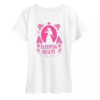 Женская футболка с рисунком Disney's «Спящая красавица», белый