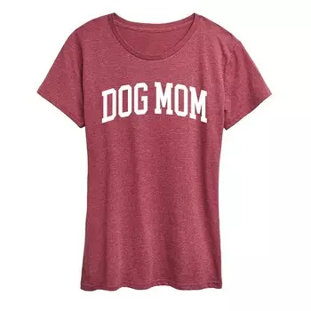 Женская футболка с рисунком Dog Mom Collegiate Licensed Character, цвет Heather Red