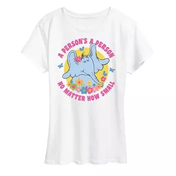 Женская футболка с рисунком Dr. Seuss A Person's A Person Licensed Character, белый