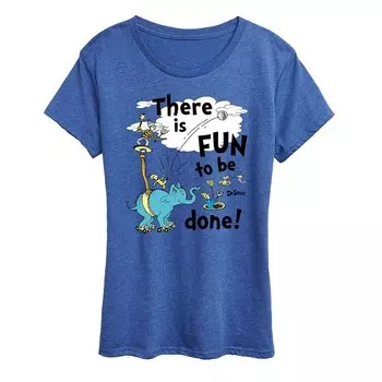 Женская футболка с рисунком Dr. Seuss Fun To Be Done Licensed Character, цвет Heather Royal Blue