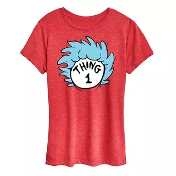 Женская футболка с рисунком Dr. Seuss Thing 1 Licensed Character, цвет Heather Red