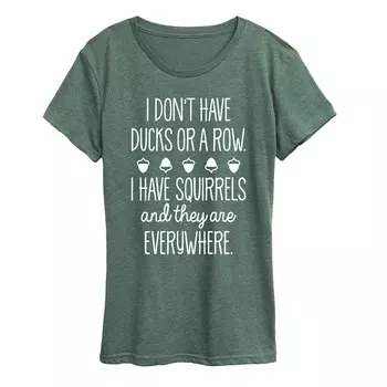 Женская футболка с рисунком Ducks In A Row Licensed Character, цвет Heather Green