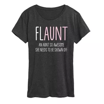 Женская футболка с рисунком Flaunt Definition Licensed Character, цвет Heather Charcoal
