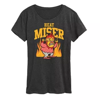 Женская футболка с рисунком «Год без Санта-Клауса» Heat Miser Licensed Character, цвет Heather Charcoal