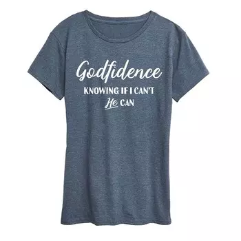 Женская футболка с рисунком Godfidence Licensed Character, цвет Heather Blue