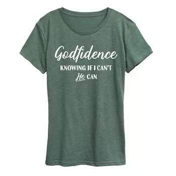 Женская футболка с рисунком Godfidence Licensed Character, цвет Heather Green