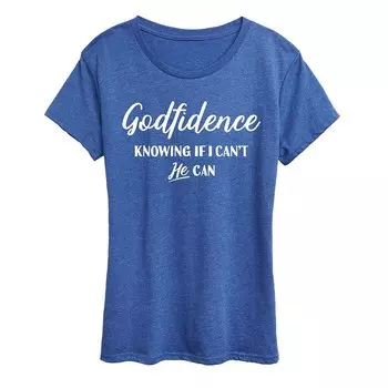 Женская футболка с рисунком Godfidence Licensed Character, цвет Heather Royal Blue