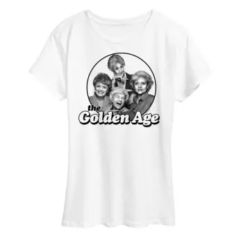 Женская футболка с рисунком Golden Girls The Golden Age Licensed Character, белый