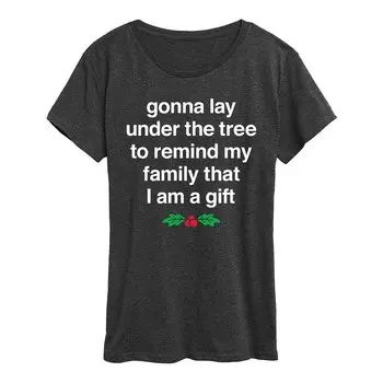 Женская футболка с рисунком Gonna Lay Under The Tree Licensed Character, цвет Charcoal Gray