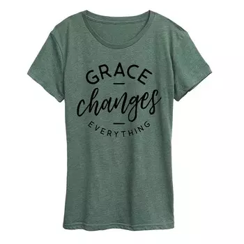 Женская футболка с рисунком Grace Changes Everything Licensed Character, цвет Heather Juniper