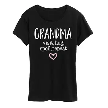 Женская футболка с рисунком Granma Visit Hug Licensed Character, черный