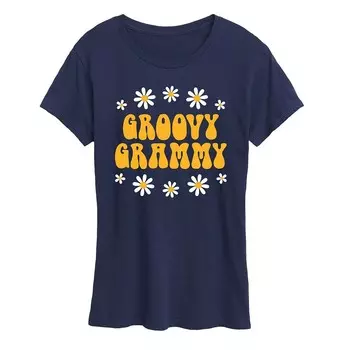 Женская футболка с рисунком Groovy Grammy Licensed Character, темно-синий