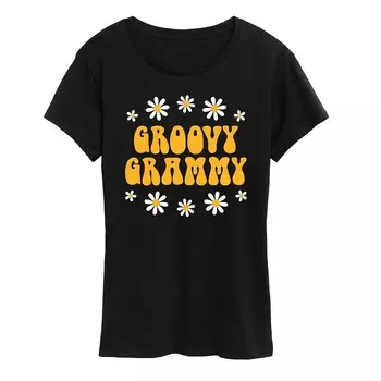 Женская футболка с рисунком Groovy Grammy Licensed Character, черный