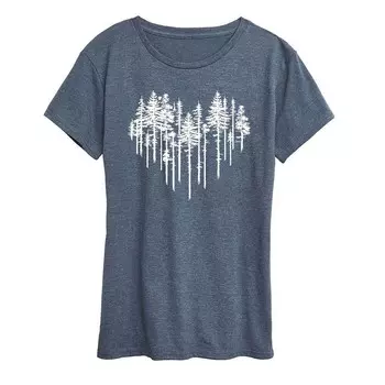 Женская футболка с рисунком Heart Trees Licensed Character, цвет Heather Blue