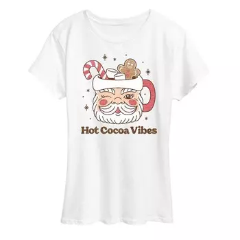 Женская футболка с рисунком Hot Cocoa Vibes Licensed Character, белый
