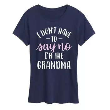 Женская футболка с рисунком «I Don't Have Say No Granma» Licensed Character, темно-синий