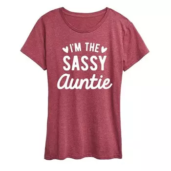 Женская футболка с рисунком I'm The Sassy Auntie Licensed Character, красный