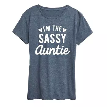 Женская футболка с рисунком I'm The Sassy Auntie Licensed Character, синий