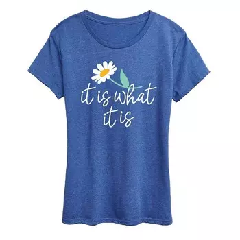 Женская футболка с рисунком It Is What It Is Licensed Character, цвет Heather Royal Blue
