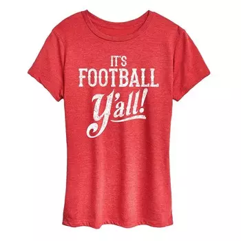Женская футболка с рисунком It's Football Y'all Licensed Character, цвет Heather Red