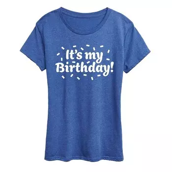 Женская футболка с рисунком It's My Birthday Licensed Character, цвет Heather Royal Blue