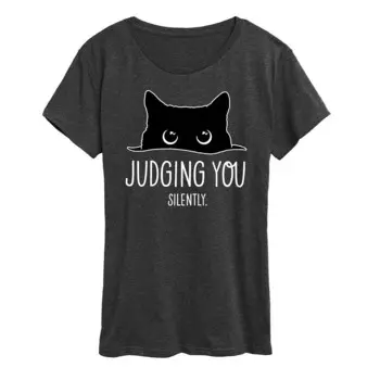Женская футболка с рисунком Judgeing Silly Licensed Character, цвет Heather Charcoal
