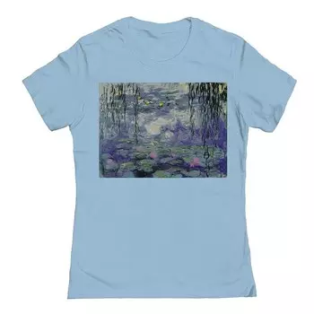Женская футболка с рисунком Junior's Water Lillies Licensed Character, цвет Powder Blue