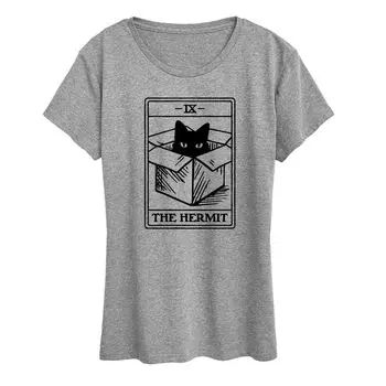 Женская футболка с рисунком карт Таро The Hermit Cat Licensed Character