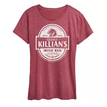 Женская футболка с рисунком Killian's Label Licensed Character, цвет Heather Dark Red