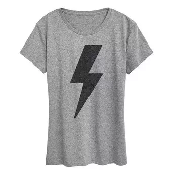 Женская футболка с рисунком Lightning Bolt Sparkle Licensed Character, цвет Heather Gray