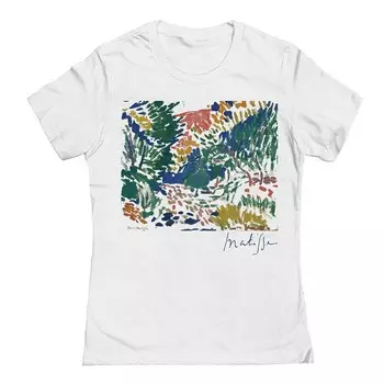 Женская футболка с рисунком Matisse Landscape Junior's Licensed Character, белый