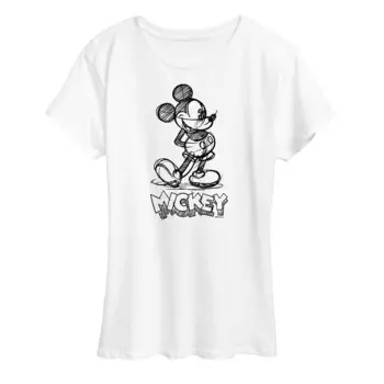 Женская футболка с рисунком Микки Мауса Disney's Licensed Character, белый