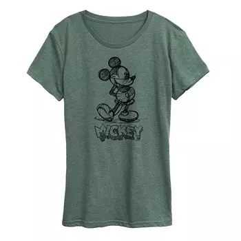 Женская футболка с рисунком Микки Мауса Disney's Licensed Character, цвет Juniper