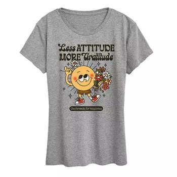 Женская футболка с рисунком More Gratitude Licensed Character, цвет Heather Gray