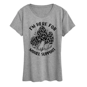 Женская футболка с рисунком Morel Support Licensed Character, цвет Heather Gray