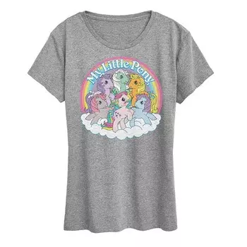 Женская футболка с рисунком My Little Pony Retro Group Licensed Character, цвет Heather Gray