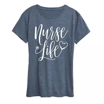 Женская футболка с рисунком Nurse Life Licensed Character, цвет Heather Blue
