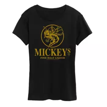 Женская футболка с рисунком пчелы Микки Мауса Licensed Character, черный