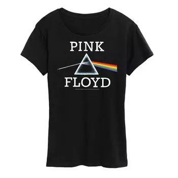 Женская футболка с рисунком Pink Floyd DSOTM Licensed Character, черный