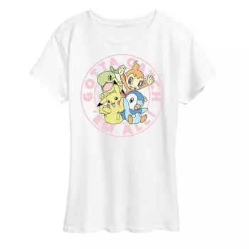 Женская футболка с рисунком Pokemon Gotta Catch 'Em All Licensed Character, белый