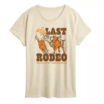 Женская футболка с рисунком Riley Green Last Rodeo Licensed Character, бежевый