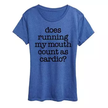 Женская футболка с рисунком Running My Mouth Licensed Character, цвет Heather Royal Blue