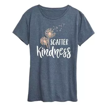 Женская футболка с рисунком Scatter Kindness Licensed Character, цвет Heather Blue
