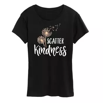 Женская футболка с рисунком Scatter Kindness Licensed Character, черный